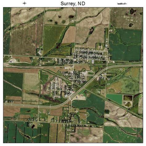 Aerial Photography Map of Surrey, ND North Dakota