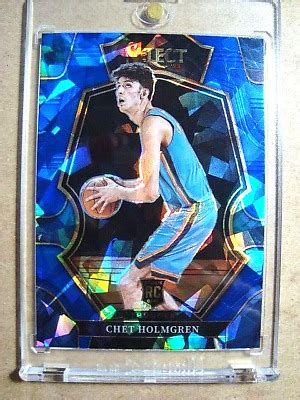 Chet Holmgren Panini Select Rookie Blue Cracked Ice Prizm Rc