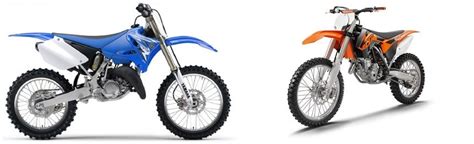 Motorrad Vergleich Yamaha YZ 125 LC 2009 Vs KTM 350 SX F 2013