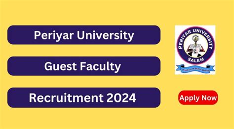 Periyar University Recruitment 2024 Guest Faculty Posts Apply Now