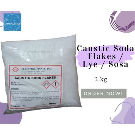 【fast Shipping】 ♨ Caustic Soda Flakes Sodium Hydroxide Lye 1kg Lazada Ph