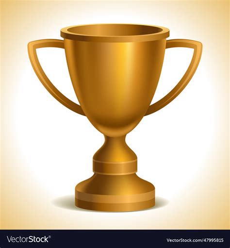 Gold Trophy Cup Royalty Free Vector Image Vectorstock