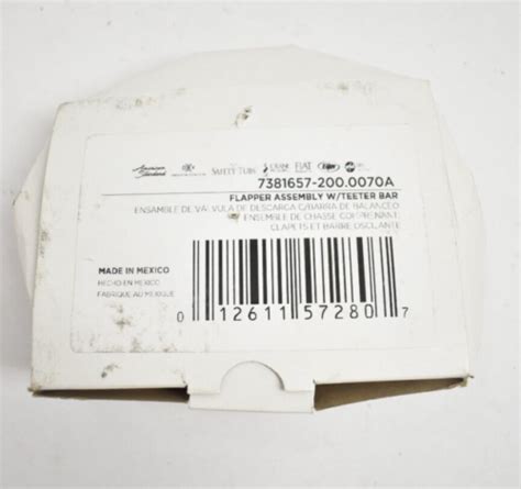 American Standard Vormax Toilet Flapper Assembly Black 7381657 200 0070a Ebay