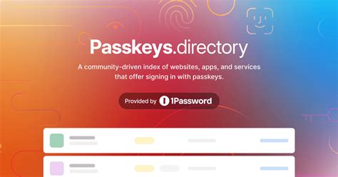 Passkeys.directory