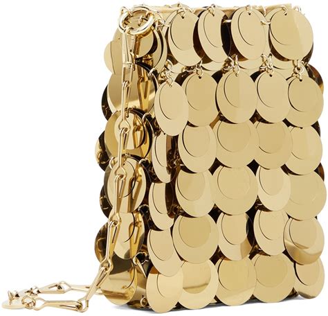 Rabanne Gold Mini Sparkle Discs Bag Paco Rabanne