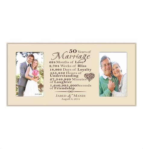 50th Anniversary Frame Personalized 50th Anniversary 50 Years Of