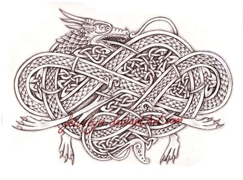 On Deviantart Celtic Dragon