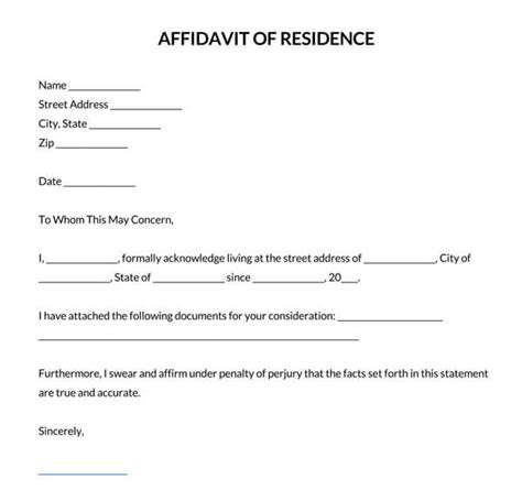 Free Printable Proof Of Residency Letter Templates Pdf 44 Off