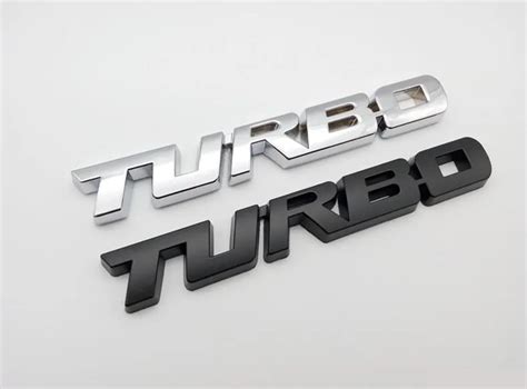 Pieces Chrome Metal Turbocharged Car Tail Emblem Badge Universal