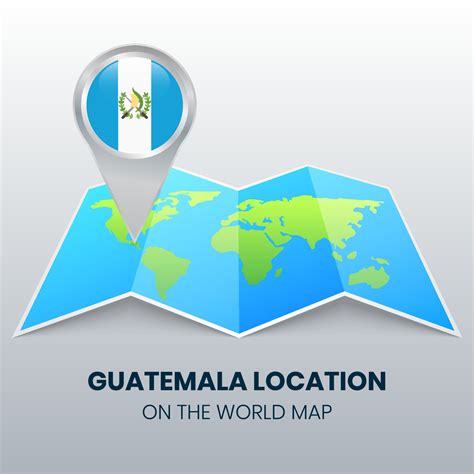 Locatie Icoon Van Guatemala Op De Wereldkaart Ronde Pin Icoon Van