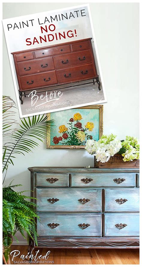 How To Paint Laminate Furniture Without Sanding Salvaged Inspirations