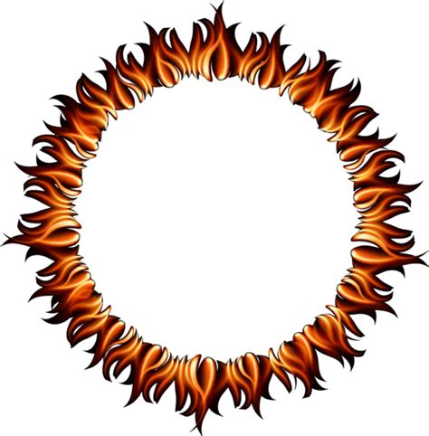 Download Fire Flames Ring Round Circle Circles Frame Border Flame