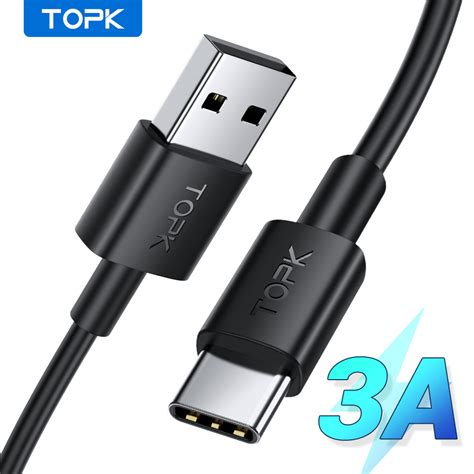 Topk M Usb A To Type C Cable A Fast Fast Charge Data Cable For