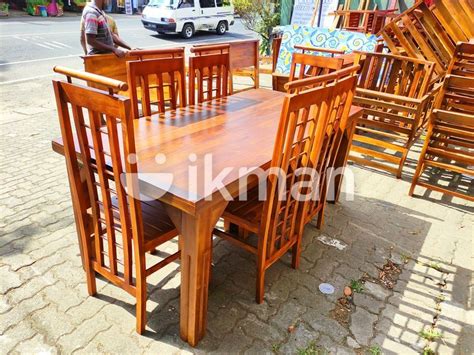 Teak Heavy Dining Table With Chairs X Kaduwela Ikman