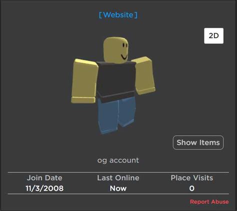 Rare Og Roblox Account Made In 2008