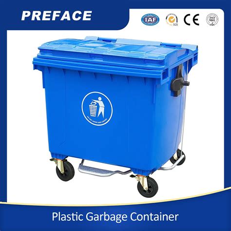 Rubbish Bin 660L 1100L Wheelie Waste Bin Outdoor Waste Containers Big ...