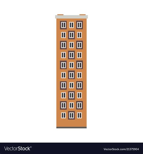 Flat apartment residential building Royalty Free Vector