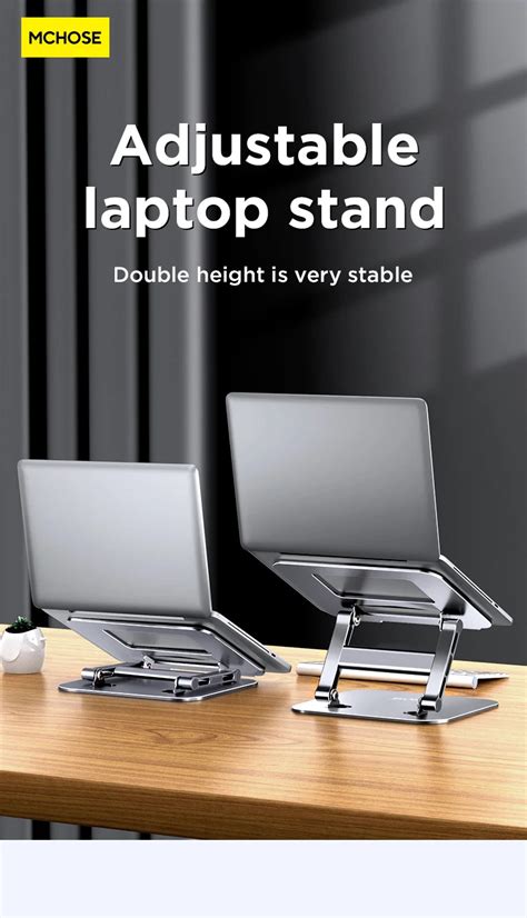 MC 515 Laptop Stand Foldable Aluminum Alloy Portable Notebook Stand 10