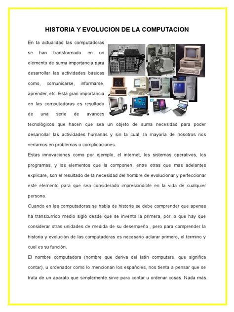 PDF Historia Y Evolucion De La Computacion DOKUMEN TIPS