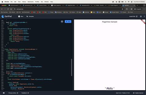 Dart Flutter Pageview With Scrollable Pages Excluding Pagination Area