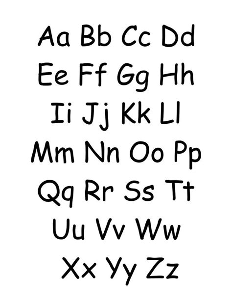 Printable Abc Chart Upper And Lowercase