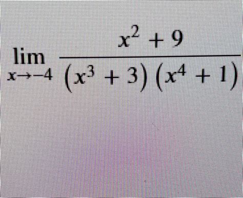 Solved Limx→ 4x29x33x41