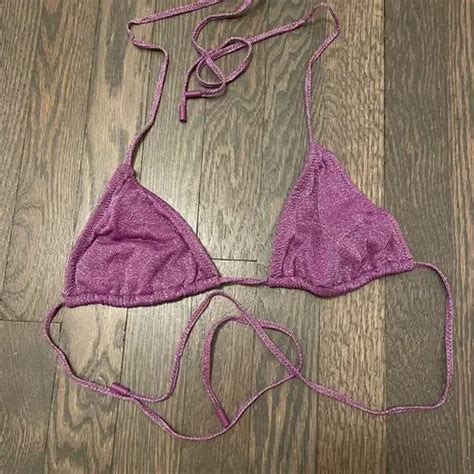 Triangl Sparkly Purple Bikini Set Size L From Nia