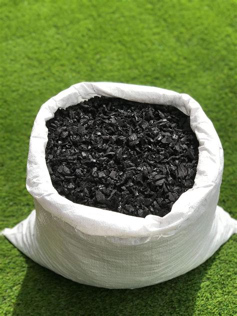 Doric Black Rubber Safety Play Bark Mulch Chippings 20kg 50l Bag