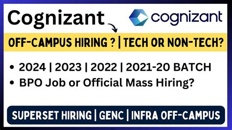 Cognizant Off Campus Hiring 2022 2023 Tech Or Non Tech Superset