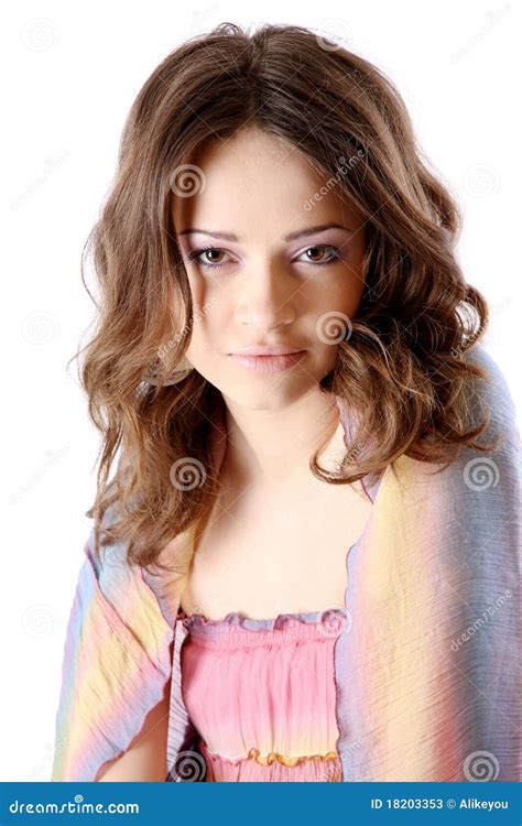 Une Belle Fille Aux Cheveux Longs Image Stock Image Du Sensualité