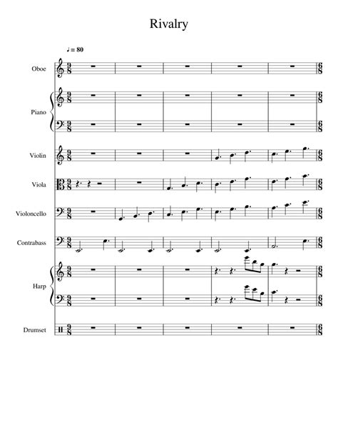 Rivalry Sheet Music For Piano Oboe Contrabass Violin And More Instruments Mixed Ensemble