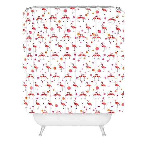 Kangarui Pink Flamingo Pattern Shower Curtain Deny Designs Home