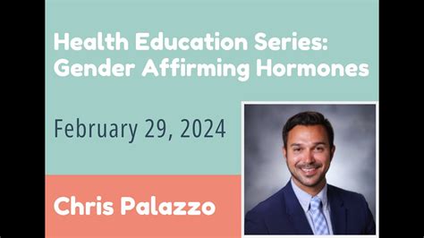 Health Education Series Gender Affirming Hormones Youtube