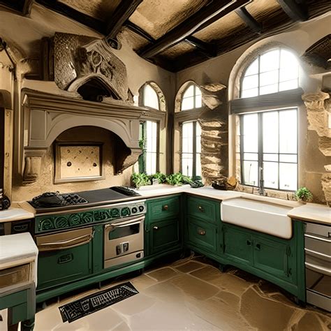 Beautiful Old Castle Kitchen Graphic · Creative Fabrica