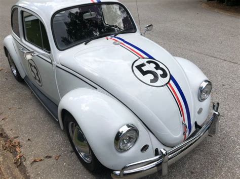 Herbie 1967 VW Volkswagen White Stripes The Love Bug Beetle Custom Car