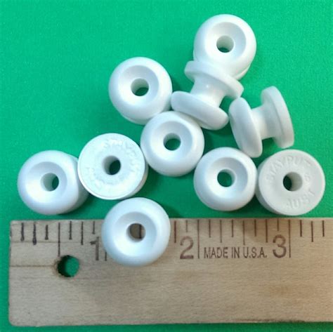 10 White Stayput Knobs For Canvas Boat Cover Bungee Shock Cord Loops