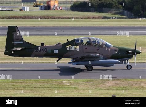 Uno de los seis Embraer A 29B Super Tucanos destinado a la Fuerza Aérea