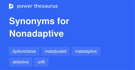 Nonadaptive Synonyms Words And Phrases For Nonadaptive