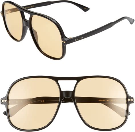 Gucci 58mm Tinted Aviator Sunglasses ShopStyle