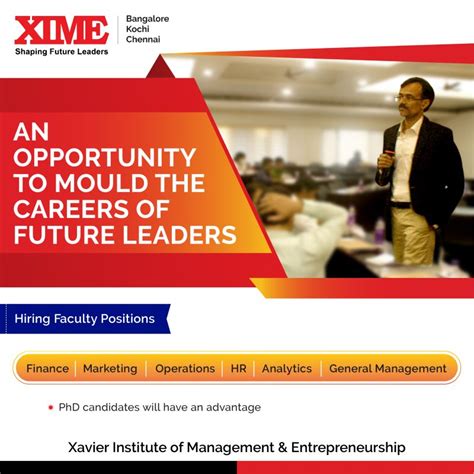 Xime Bangalore Kochi Chennai Recruitments Faculty Educators