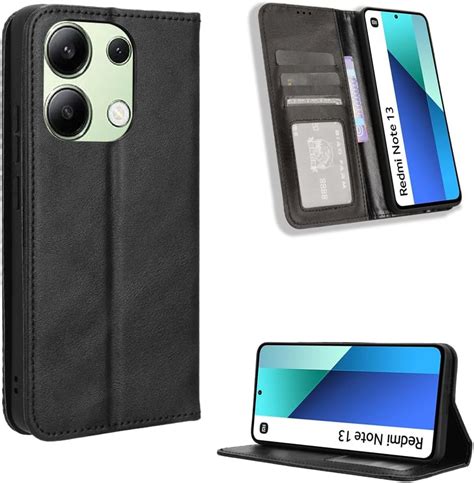 Lemxiee Case für Xiaomi Redmi Note 13 5G Handyhülle Premium PU Flip