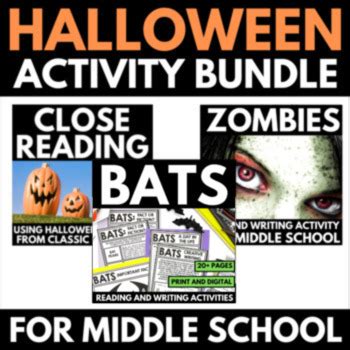 Halloween Activities for Middle School - Halloween Close Reading ...