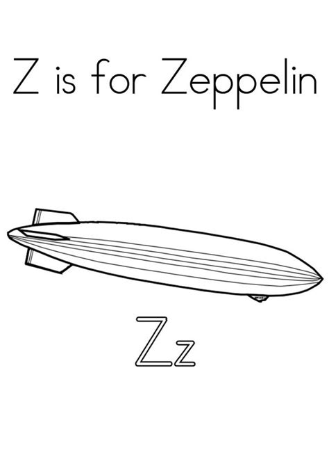 Letra Z Para Colorir 4 Coloring Pages Zeppelin Color