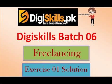 Digiskills Freelancing Exercise Solution Batch Ll Frd