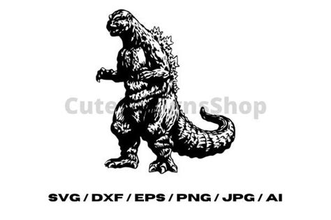 Godzilla Svg Png  Dxf Ai Eps Cricut Machine Etsy