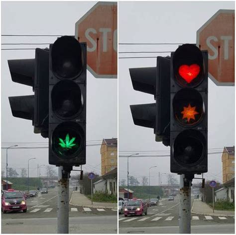 Светофор в Сербии | Пикабу