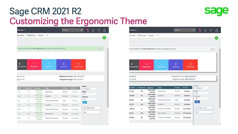 Sage CRM 2021 R2 UI Improvements Customizing The Ergonomic Theme