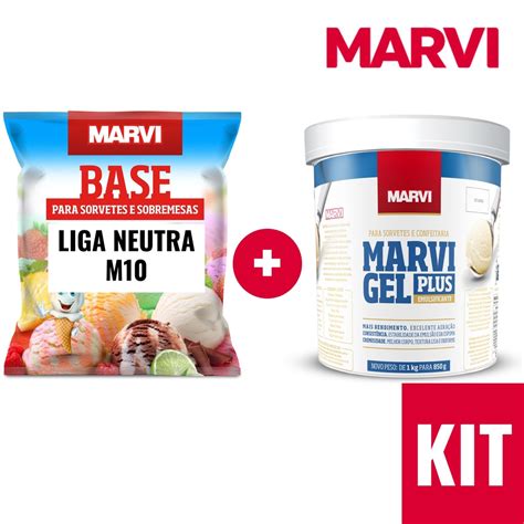 Kit Liga Neutra M Kg Emulsificante Para Sorvetes Marvigel Plus