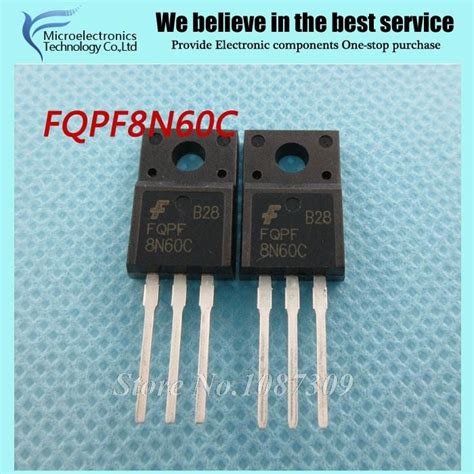 20pcs free shipping FQPF8N60C 8N60C 8N60 600V 8A MOSFET N-Channel ...