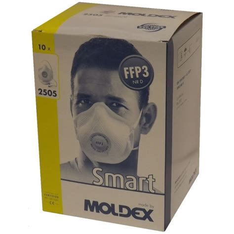 Moldex 2505 Ffp3 Dust Masks For Fine Toxic Dusts X 10 Afs